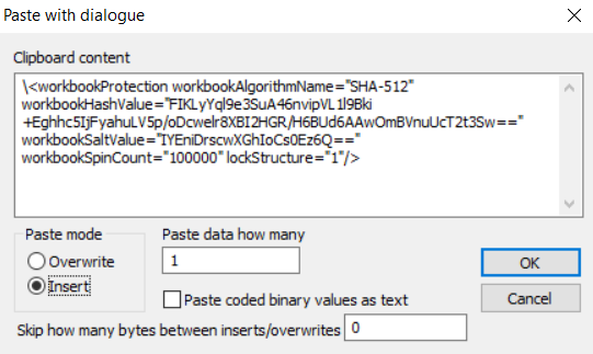 Figure 6: Restore Original password after editing sheet