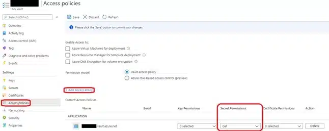 Keyvault Access Policies