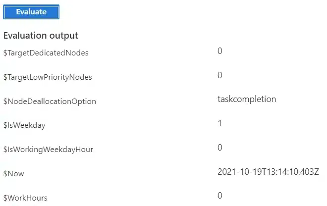 Figure 4: Azure Batch Service – Pool – Auto Scale (Number of pending tasks)